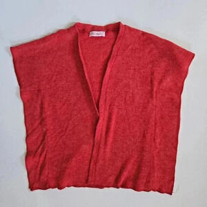 Lola et moi wool blend red long line cardigan size 2